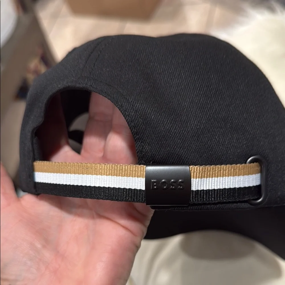BOSS Designer Unisex Black Baseball Cap - Picture 3 of 4